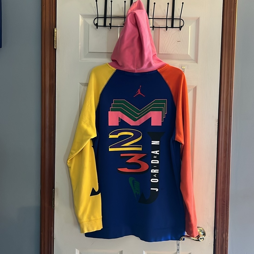 Nike-XL- Air Jordan 90s retro color blocked, hoodie,long sleeve, swish, Jumpman. - Picture 2 of 14
